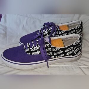 Vans Off The Wall CUSTOM Purple Black Sneakers, 8, Excellent Condition‎